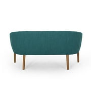 Christopher Knight Home Galena Teal Channel Stitch Fabric Loveseat