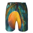 thumbnail image 3 of Rocae Mango In The Rain for Men's Beach Shorts Casual Elastic Waist Drawstring Summer Beach Shorts,S-3XL-XX-Large, 3 of 6