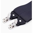 thumbnail image 2 of Mens Suspenders Adjustable Elastic X Back Style Suspenders with Strong Metal Clips (Black), 2 of 3