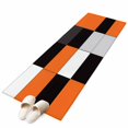 thumbnail image 2 of Orange Black Patchwork Washable Runner Rugs 2'x6', Abstract Geometric Art Low Pile Throw Entryway Rug Non-Slip Sturdy Edge Binding Carpet for Indoor Bedside Entrance Bedside, 2 of 9