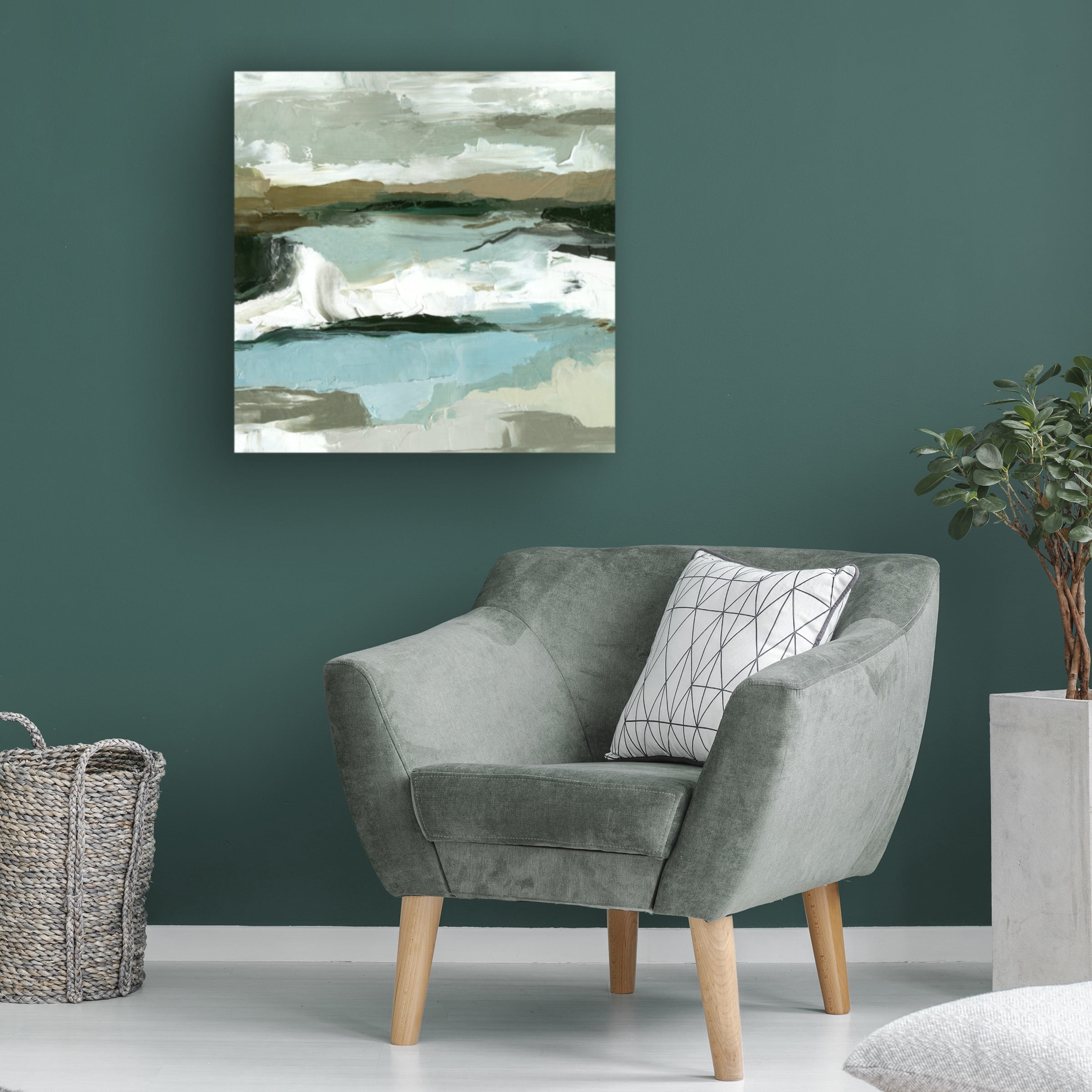 Emma Caroline 'Textured Ocean Tide II' Canvas Art