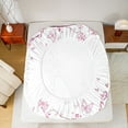 thumbnail image 6 of Feelyou Princess High Heel Twin Sheet Sets for Girl, Romantic Pink Butterfly Twin Fitted Sheet, Flower Floral Flat Sheet, Lightweight Room Decor, 3pcs, 6 of 8