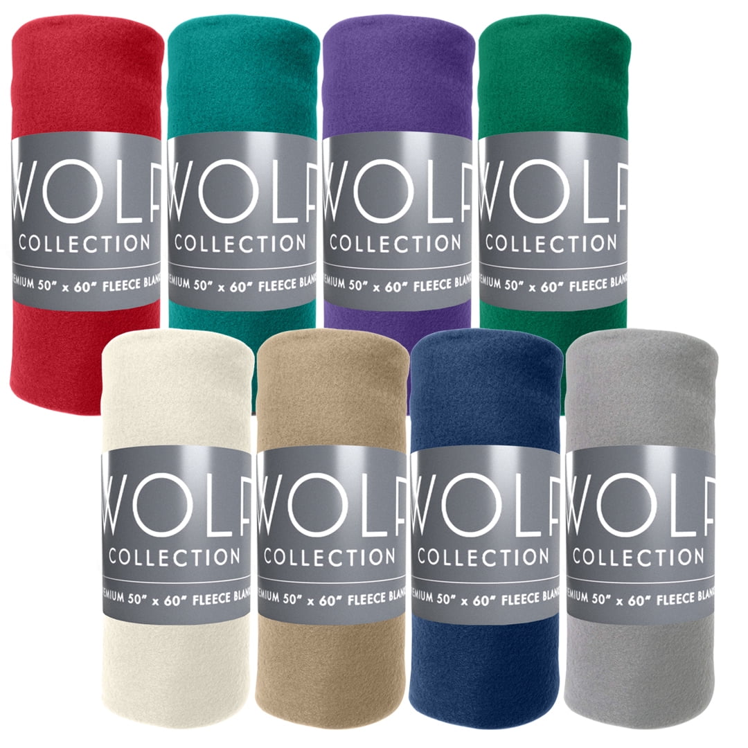 Wolf 50" x 60" Classic Fleece Blanket Assorted Case Pack of 24
