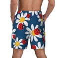 thumbnail image 2 of Lsque Mens Swim Trunks Daisies With Ladybugs Pattern - Bathing Suit Compression Liner - Beach Swim Shorts Swimwear - (S-3XL) - Stretch Quick Dry -Medium, 2 of 9