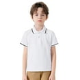 thumbnail image 1 of Chemises Garçons Manches Courtes Décontractées Polo Uni Blanc 11-12 Ans, 1 of 6