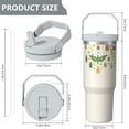 thumbnail image 5 of 1pc insect 30oz Tumbler with Straw & Handle - Insulated Stainless Steel Cup | Holiday Gift for Man Women (Christmas, Valentine's, Birthday), 5 of 7