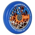 thumbnail image 3 of Oath Bermuda 110mm x 24mm Scooter Wheels Triple Anodised Orange, Blue & Titanium, Aluminum Core, For Pro Scooters, 3 of 3