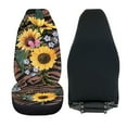 thumbnail image 5 of Jiueut Sunflower Butterfly Stripe Print Car Seat Covers, 2 Pcs Washable Auto Interior Automotive Accessories Protectors, Breathable Automotive Seat Cushion for Most Vehicles, 5 of 7