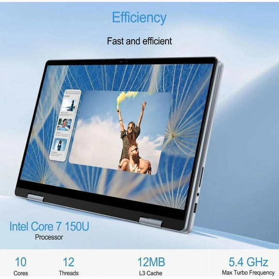 Pre-Owned DELL Inspiron 14 5440 14" WUXGA Core 7 150U 1.8GHz Intel Graphics 16GB RAM 1TB SSD Win 11 Pro Ice Blue