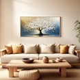 thumbnail image 3 of TOARTi Tree of Life Canvas Wall Art White and Gold Leaf Framed Painting Modern Abstract Big Tree Prints for Living Room Bedroom Office 20x40 Inch, 3 of 9