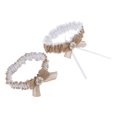 thumbnail image 1 of 2x Liga Atractivo Flor de Encaje de Pierna Novia Correa de Muslo 66cm Elástico Boda Accesorios(Azul,, ) marrón Salvador Liguero de pierna, 1 of 10