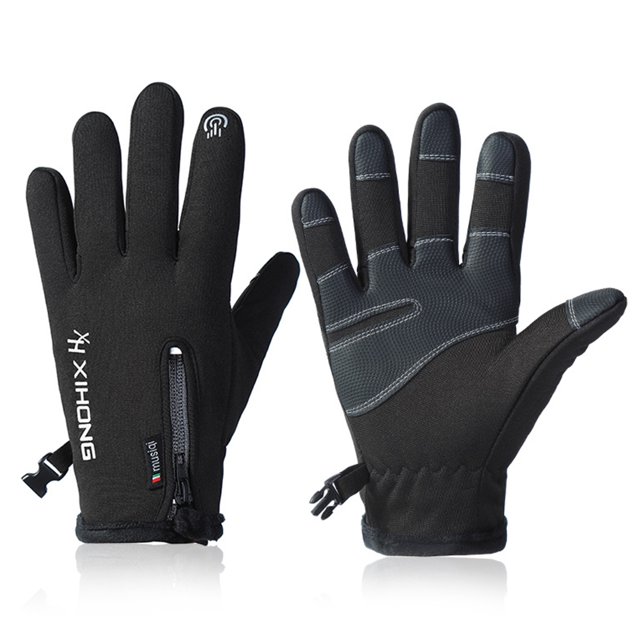 Guantes de ciclismo de felpa 2 dedos Flip Guantes de motociclista Equipo de deportes al aire libre JShteea El nuevo