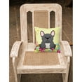 thumbnail image 2 of Carolines Treasures BB6014PW1818 Easter Eggs French Bulldog Black Fabric Decorative Pillow, 2 of 2