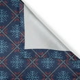 thumbnail image 5 of Ambesonne Nordic Grommet Curtain, Vintage Snowflake Motifs, 50" x 72", Blue Beige Scarlet, 5 of 6