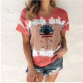 thumbnail image 1 of Fiudx Camisas de Mujer Camiseta de Manga Corta con Cuello Redondo y Estampado Del Día de La Independencia para Mujer, 1 of 4
