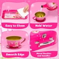 thumbnail image 2 of JoyStone Tea Party Set for Little Girls, 41PCS Pretend Play Tea Set with Carrying Case, Teapot, Tray, Cups, Saucers & Dessert Toys, Tea Time Kitchen Toys for Toddlers Ages 3-8, 2 of 9