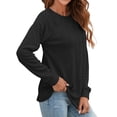 thumbnail image 4 of MOSHU Pleated Womens Tunic Tops Casual Dressy Blouses Fashion Long Sleeve Shirts for Women, 4 of 10