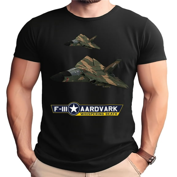 F-111 Aardvark Whispering Death Adult T-Shirt-Small