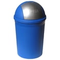thumbnail image 1 of Redmon 4 Gallon Swivel Lid Trash Can, Plastic Swing-Lid Indoor Waste Bin, Blue, 1 of 9