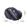 thumbnail image 3 of Binmer Bluetooth Mouse（Bluetooth 5.1+USB）2.4G Noiseless Wireless Mouse With USB Receiver Portable Computer Mice For PC Tablet Laptop With System, 3 of 8