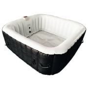 ALEKO 4 Person 120 Jet Outdoor Inflatable 160 Gallon Hot Tub Spa with Cover
