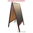 thumbnail image 1 of TEKTRUM DOUBLE-SIDE SIDEWALK A-FRAME WOOD MAHOGANY SANDWICH SIGN BOARD 20" x 40" FOR SHOPS PUBS - LIQUID CHALK USE ONLY, 1 of 3