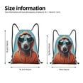 thumbnail image 2 of Sikiie Cool Dog In Hoodie Drawstring Backpack Drawstring Bags, Draw String Back Bag for Sports, Gym, Travel, Swimming, Beach-Small, 2 of 6