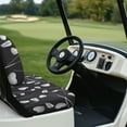 thumbnail image 3 of Yuyamidu Heart Golf Ball Golf Cart Seat Covers Black Club Car Seat Cushion 2pcs Stylish Golf Cart Backrest Bottom Seat Cover Golf Cart Accessories for Golf Gifts Men Women, 3 of 7