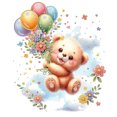 thumbnail image 1 of 5D DIY Taladro Parcial Con Forma Especial Cumpleaños Oso Peluche 30x30cm, 1 of 9