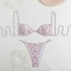 thumbnail image 1 of Traje de baño para mujer, moda, cómodo, estampado, bikini, traje de baño de color liso para mujer, conjuntos de bikinis, trajes de baño para mujer, 1 of 3