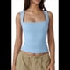 thumbnail image 1 of Camiseta Sin Mangas con Cuello Cuadrado para Mujer, Azul , Talla XL, 1 of 9