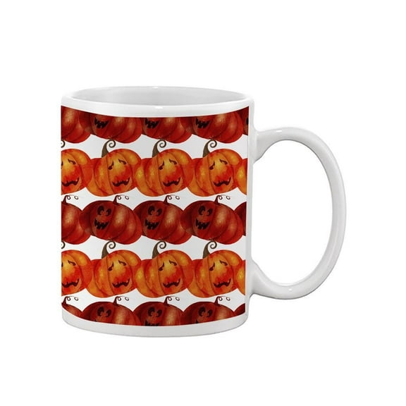 Watercolor Pumpkins Pattern Mug - Image by Shutterstock,