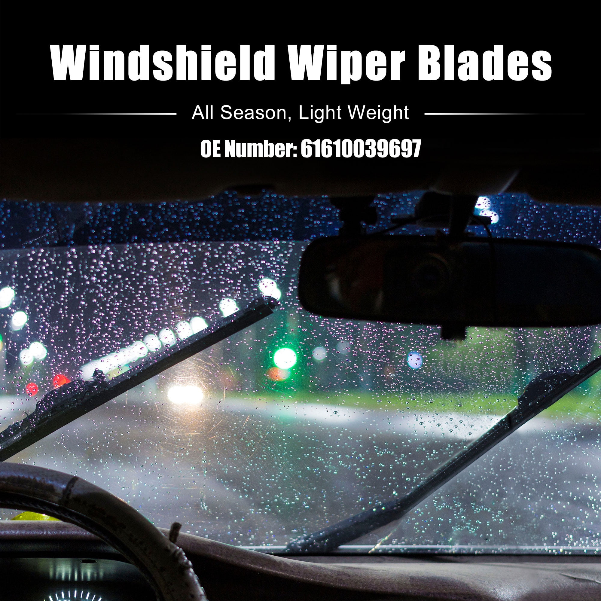 1pair 20" 24" Front Windshield Wiper Blades Set 61610039697 Replacement Black for BMW X5 2014-2018