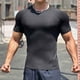 thumbnail image 5 of pstuiky camisetas para hombre, Blusas y camisas de cuello redondo de manga corta informales de color liso para hombre camisetas de hombre xl, 5 of 7
