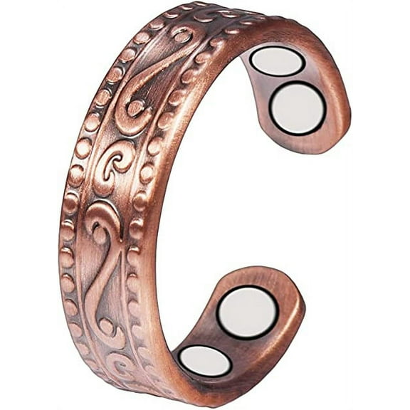 Pure Copper Magnetic Rings,CPR-0955, Adjustable Size,Vintage Copper Jewelry,Gift for Mom Wife