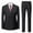 Black, variant on Slim Fit Men's Suit Jacket Blazer Men's Slim Fit Two Piece Business Suit Jacket And Trousers For Wedding Party Formal Attire