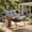 Beige, variant on Outdoor Papasan Rocking Chair Oversized, Egg Rocker Chair with Soft Cushion, 30° Rocking Patio Lounge Chair for Porch Backyard Living Room, Dark Gray