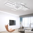 thumbnail image 4 of LED Ceiling Light, 3 Layer Rectangular Flush Mount Lighting Fixture Ceiling Lamp Practical Dimmable Modern LED Ceiling Light with Remote for Bedroom Living Room, 4 of 7