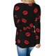 thumbnail image 1 of Camiseta mujer Qarigey Impreso Manga Larga Cuello Sudadera Jersey Rojo XXL, 1 of 6