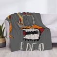 thumbnail image 3 of Honeii I Like Big Digger print throw blanket, crafted from cozy cotton flannel, offers versatile home decor as a bedding suitable for all seasons.-50"x40", 3 of 6