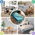 thumbnail image 5 of Blue Marble Gold Line Pattern Rectangle Tablecloth 60"x120",Waterproof Polyester Rectangle Table Cloth, Wipeable Spillproof Polyester Tablecloth for Dining, Camping, Indoor and Outdoor, 5 of 6