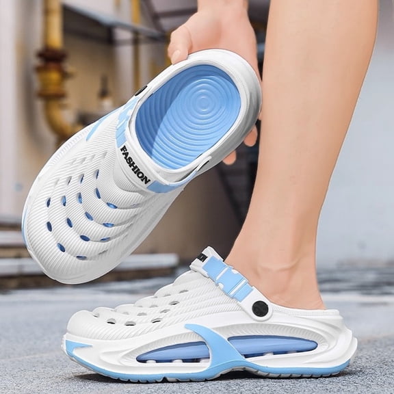 clogs for men Men's Breathable and Comfortable Summer Clogs, Stylish Outdoor Beach Shoes Wide Mens Shoes Lightweight