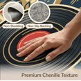 thumbnail image 6 of ODIKA 8'x10' Washable Area Rug Non-Slip Chair-Friendly Mat Record Abstract Vinyl Musical Themed Circle Spiral Grooves Shaped for Dining Room, Large Office, Lounge, 6 of 7