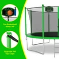 thumbnail image 6 of Kacho Trampoline 1400LBS 14FT Trampoline for Kids Adults, Trampoline with Basketball Hoop, Enclosure, Ladder and Outdoor Heavy Duty Galvanized Recreational Trampoline for Family, 6 of 6