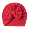 thumbnail image 5 of Splozh Newborn Turban Hats for Baby Girls Baby Girls Turban Hats Bow Cute Headwraps for Toddler Baby Red,One Size, 5 of 5