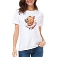 thumbnail image 1 of Playera Blanca Camiseta Unisex Estampada Capibara Bailarina, 1 of 4