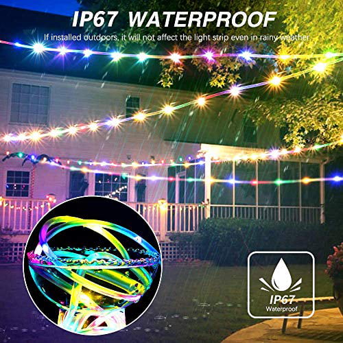Ollivage Color Changing Rope Lights String Lights for Bedroom 2 Pack Battery Powered Light Strip 40ft 8 Modes Hanging Fairy Lights with Remote for Camping Halloween Christmas 