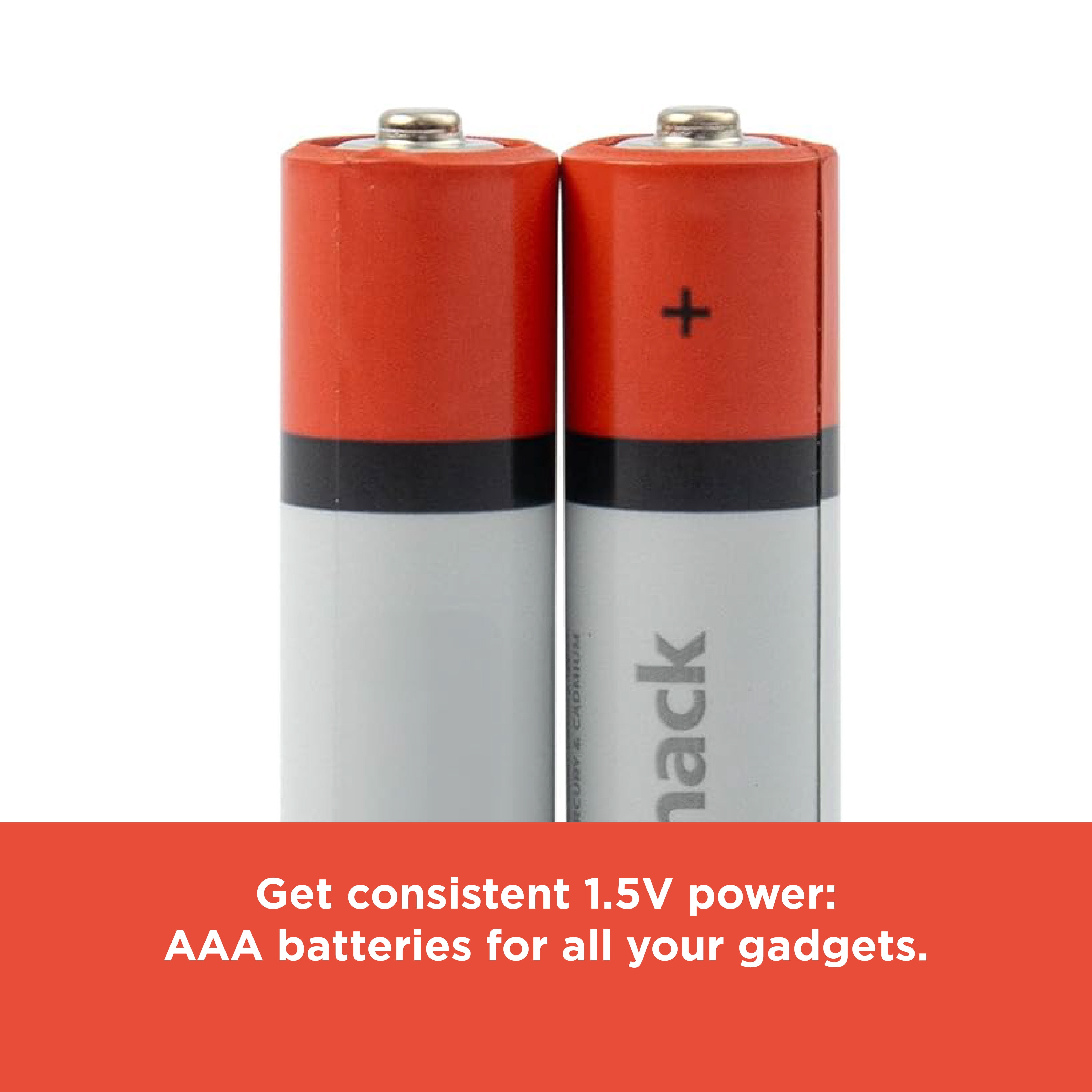 RadioShack AAA Alkaline Batteries 40-Pack – 1.5V, 850mAh, 10-Year Storage Warranty, Mercury & Cadmium Free