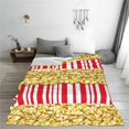 thumbnail image 5 of Fuzoiu Popcorn Print Ultra-Soft Micro Fleece Blanket,All Seasons Flannel Throw, Lightweight Blanket for Bed, Sofa, Couch, Movie Night, Camping, and Travel-60"x50", 5 of 7