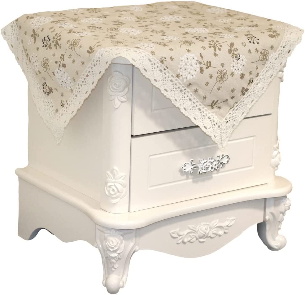 Small Square Cotton Linen Fabric Tablecloth . Small Table Cloth . Small